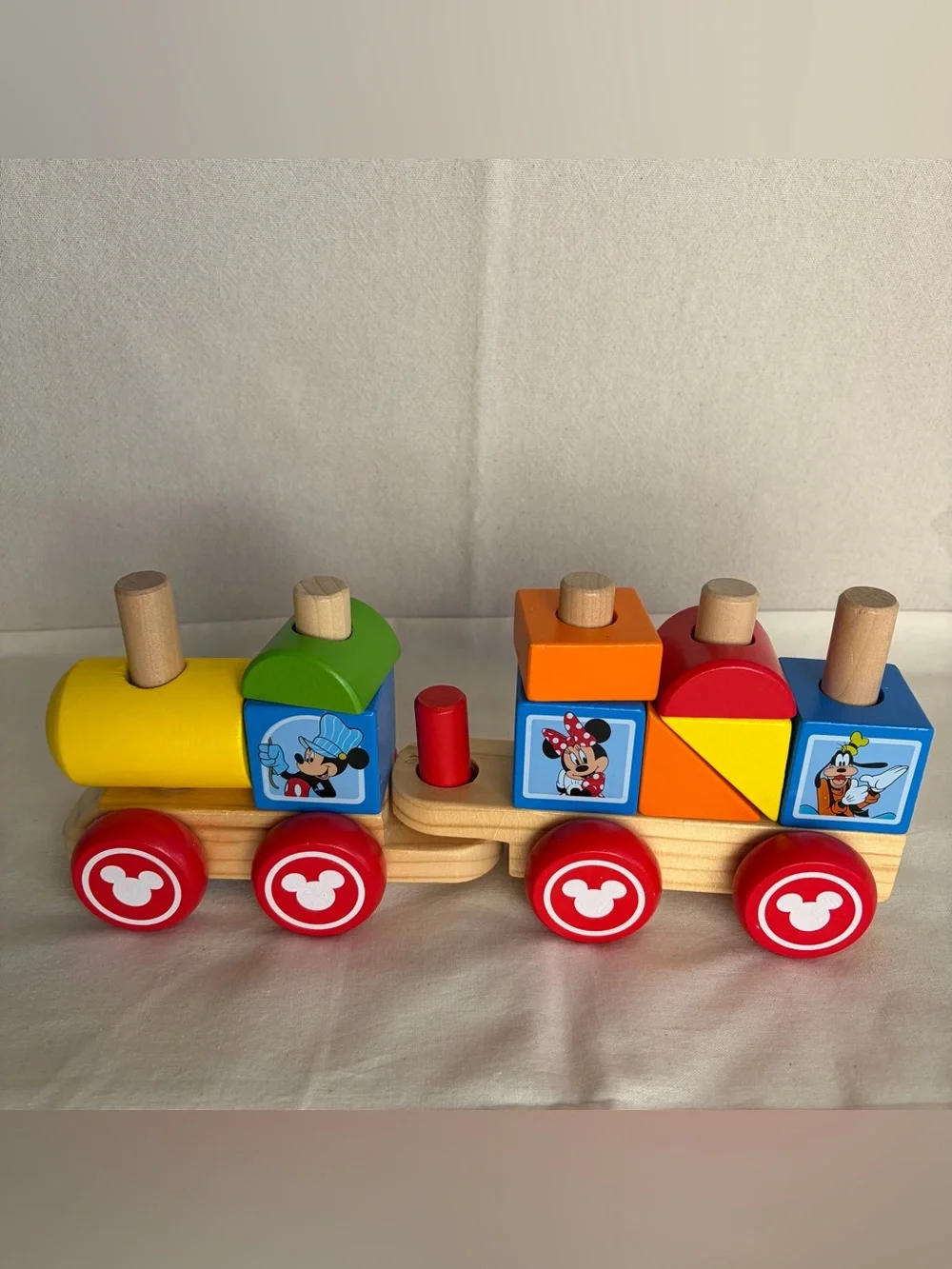 Melissa & Doug Disney Mickey Mouse and Friends Wooden Stacking Train